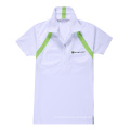 Blanco 100% poliéster Quick Dry Fit Polo / camisa de golf